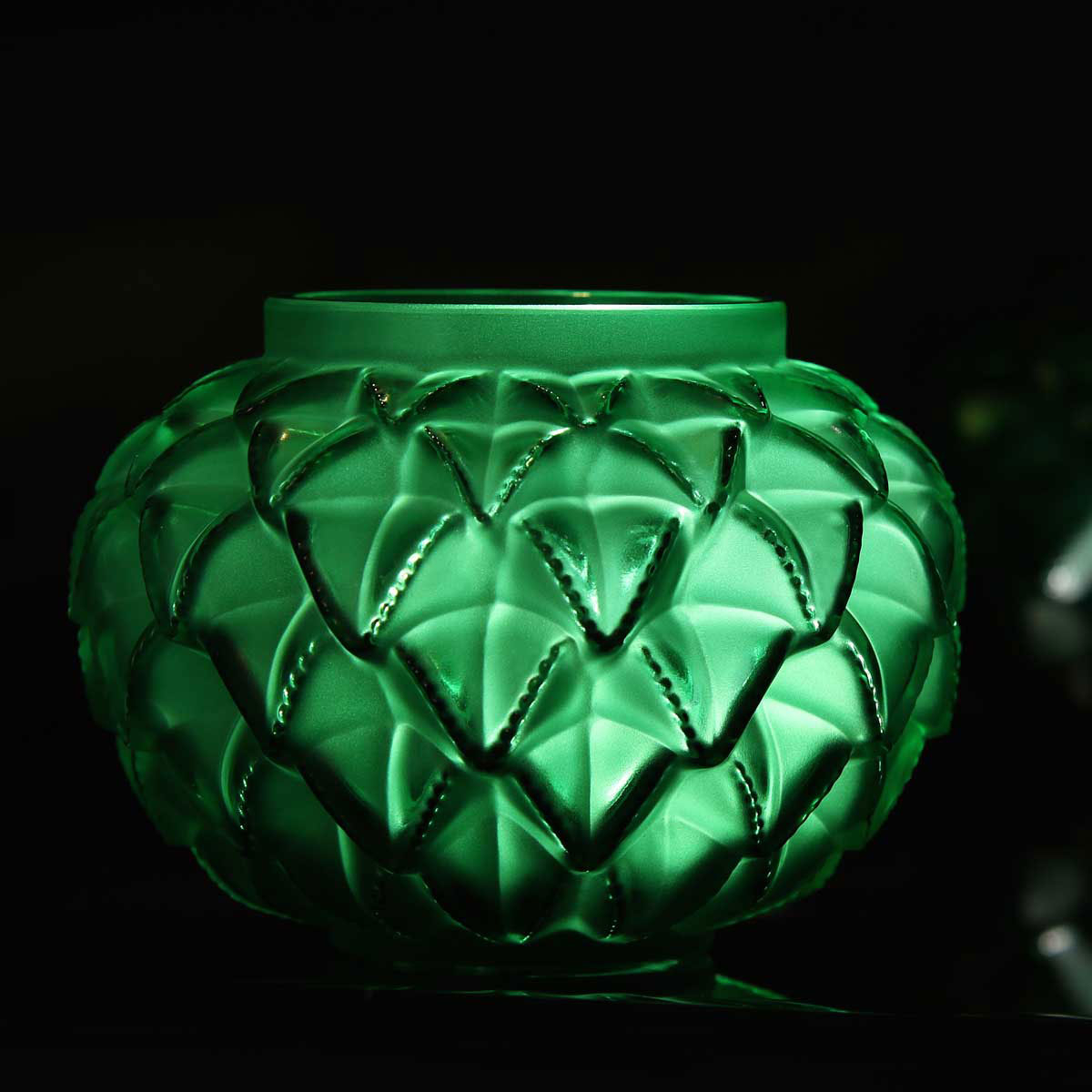 Ваза для цветов зелёная малая "Languedoc" Lalique