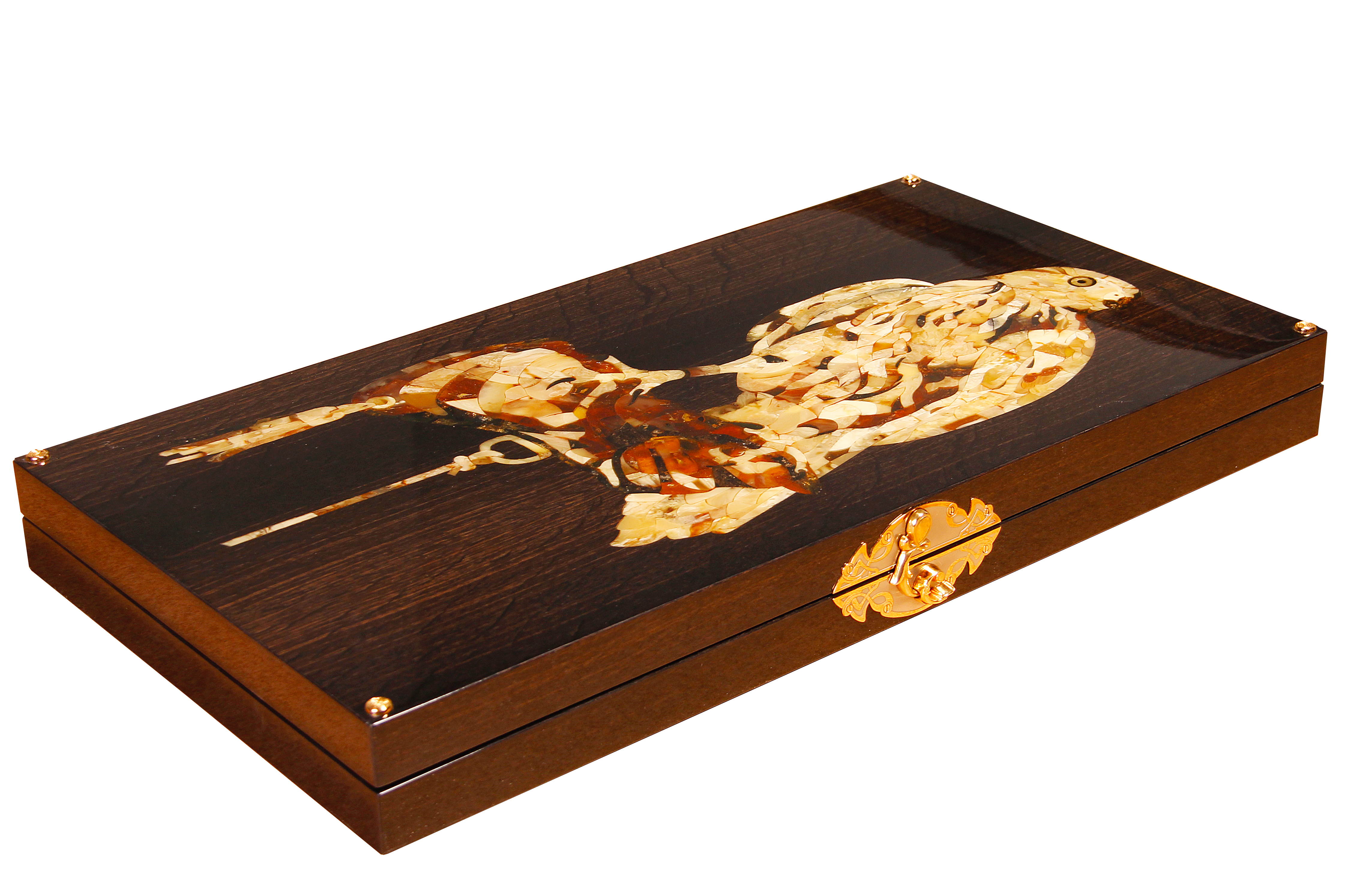 Нарды "Соколиная охота" янтарь