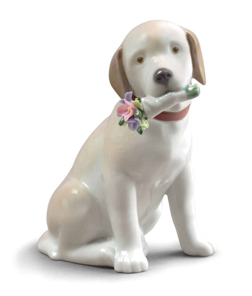 Статуэтка собака "Этот букет для Вас" Lladro
