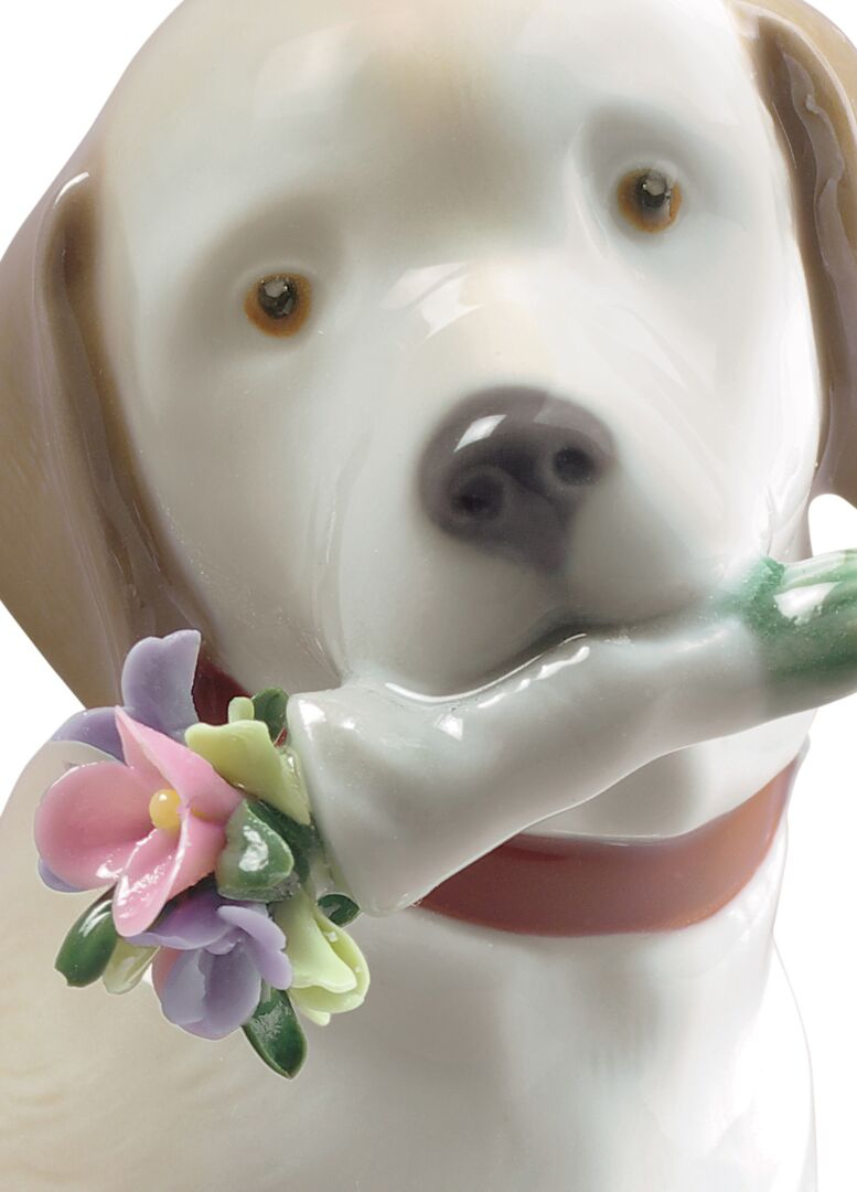 Статуэтка собака "Этот букет для Вас" Lladro