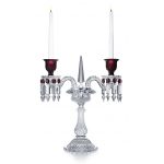 Подсвечник на 2 свечи красный "Zenith" Baccarat