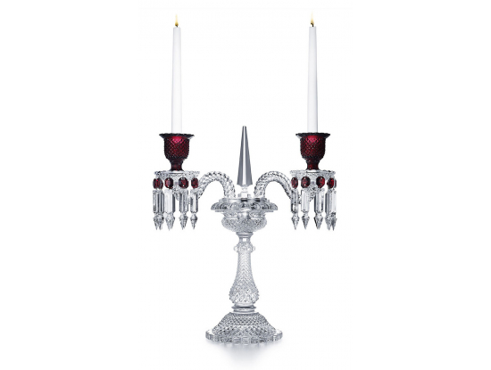 Подсвечник на 2 свечи красный "Zenith" Baccarat