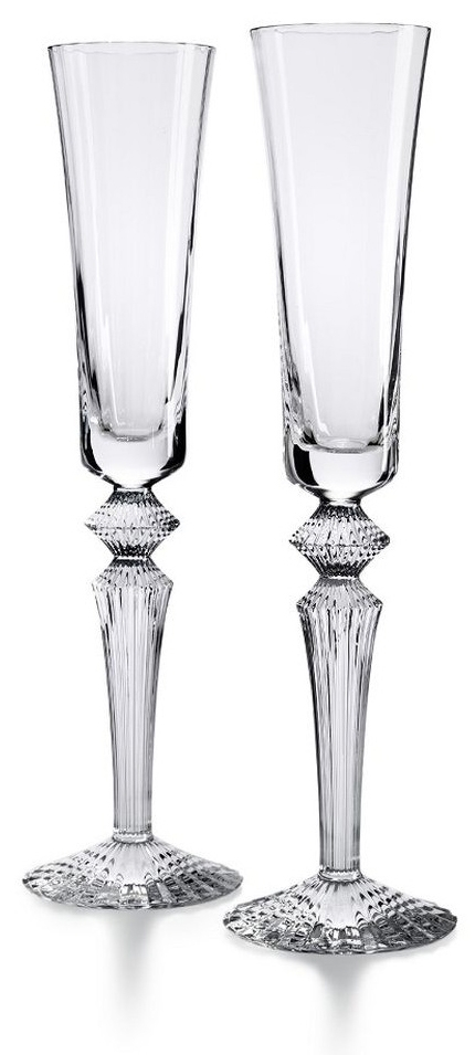 Набор из 2-х прозрачных бокалов для шампанского "Mille Nuits" Baccarat
