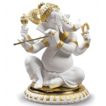 Статуэтка "Бансури Ганеша (Golden Re-Deco)" Lladro