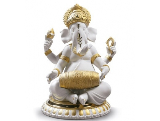 Статуэтка "Мридангам Ганеша (Золотой Ре-Деко)" Lladro