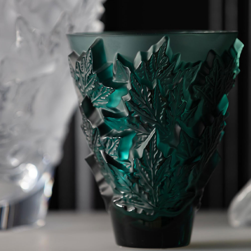 Ваза для цветов зелёная "Champs‑Élysées" Lalique