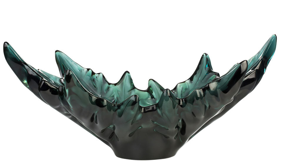 Ваза для фруктов "Champs‑Élysées" зелёная Lalique