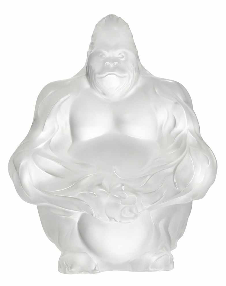 Статуэтка "Горилла" прозрачная Lalique