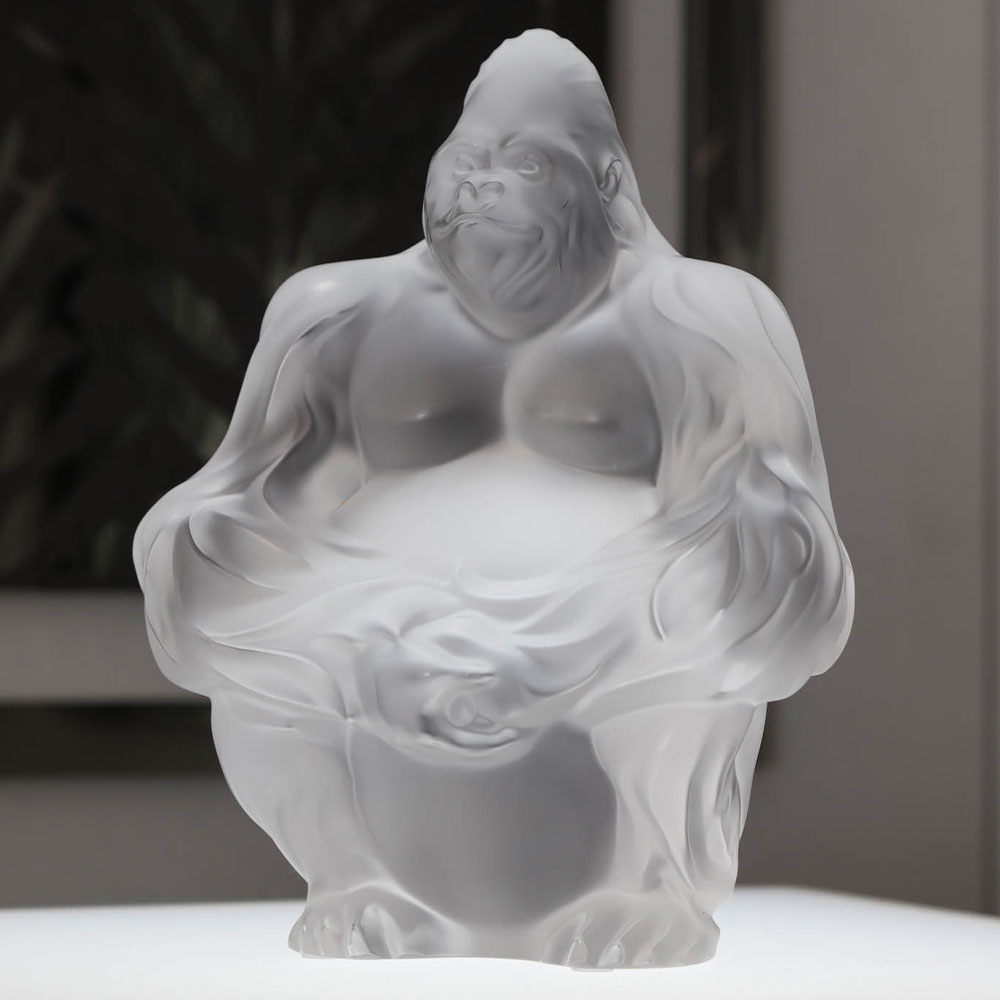 Статуэтка "Горилла" прозрачная Lalique