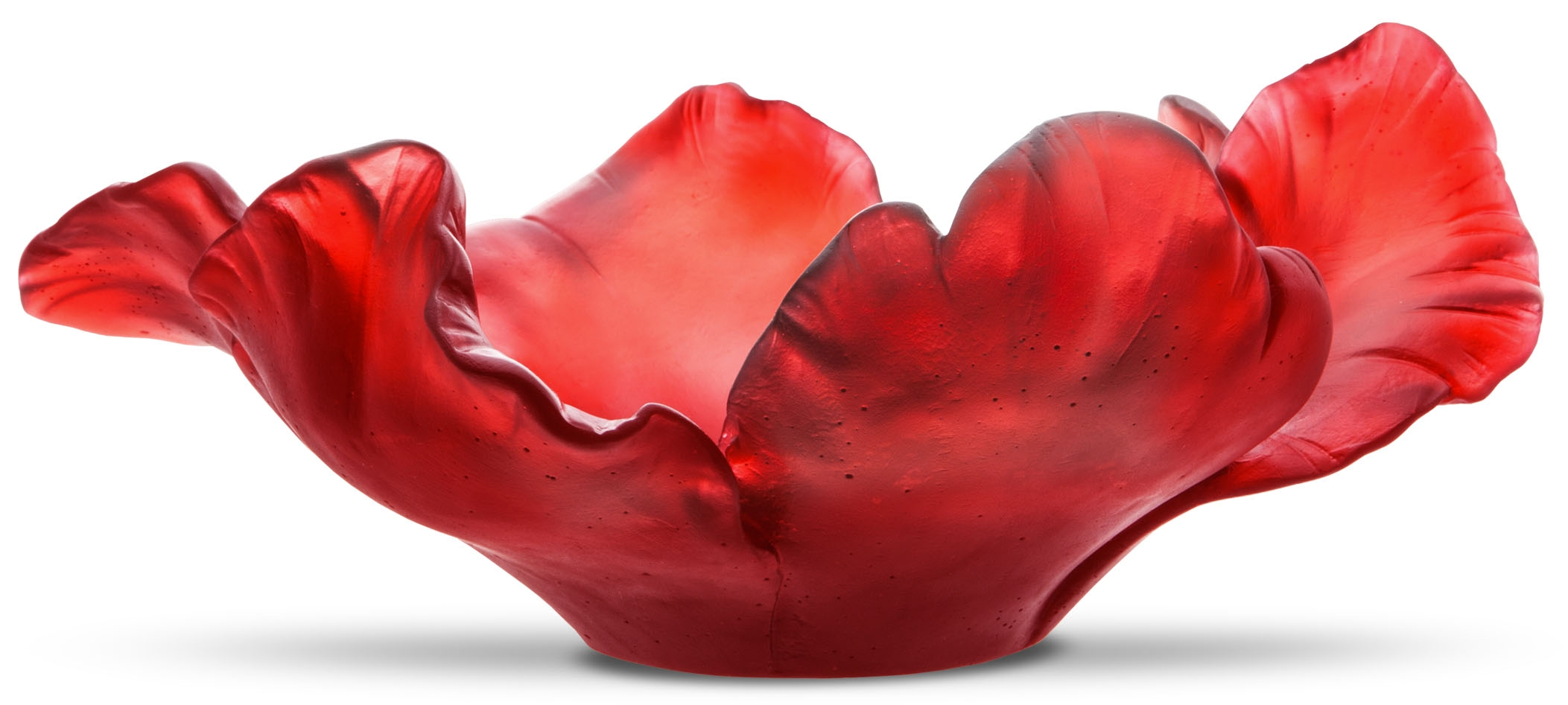 Ваза для фруктов "Tulipe" красная Daum