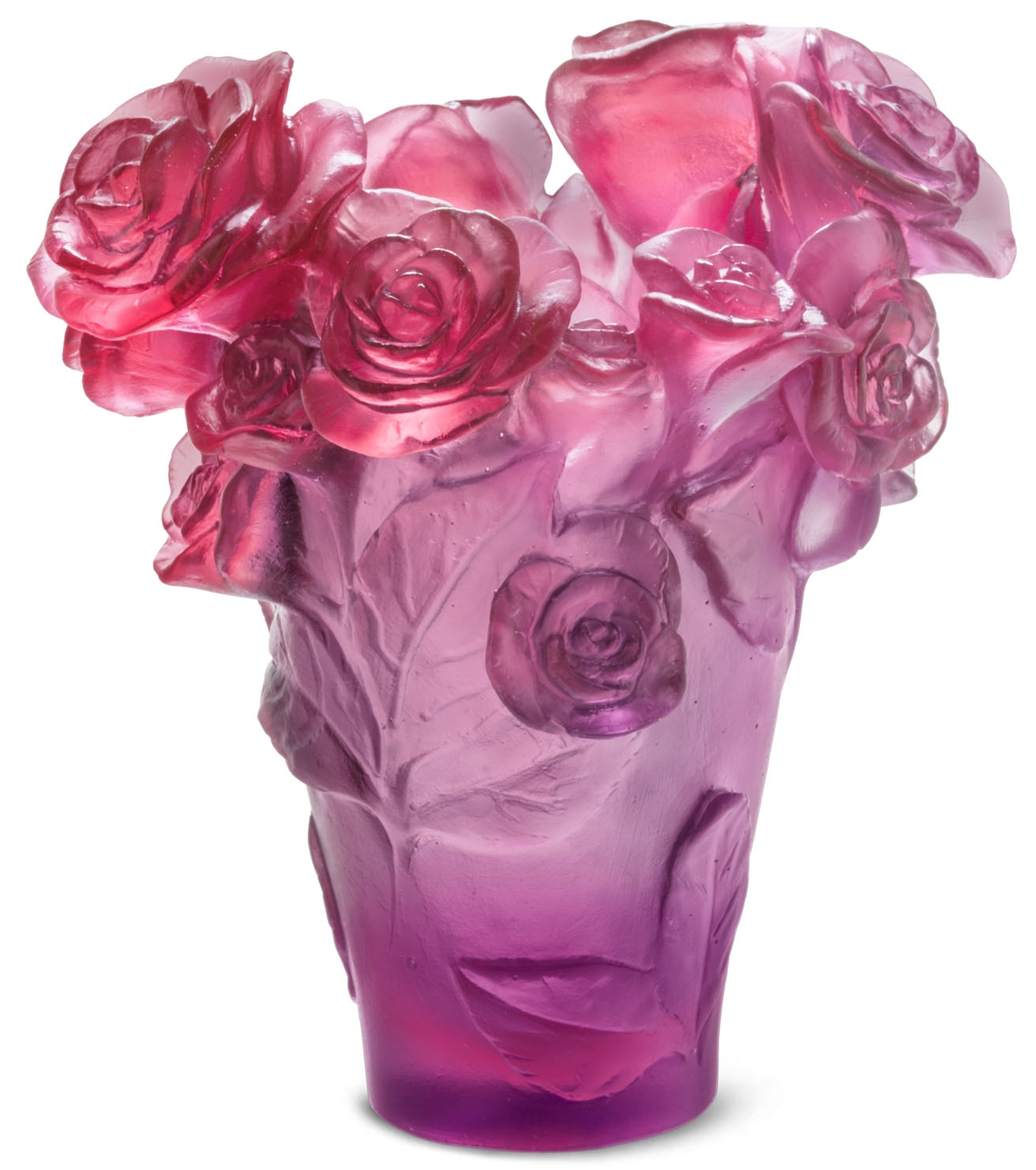 Ваза для цветов "Rose Passion" красно-фиолетовая (h=17) Daum