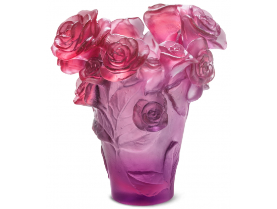 Ваза для цветов "Rose Passion" красно-фиолетовая (h=17) Daum