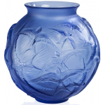 Ваза для цветов синяя "Hirondelles" Lalique