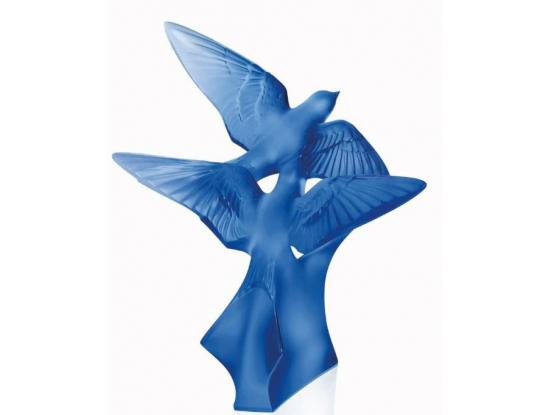 Статуэтка "Ласточки" синие Lalique