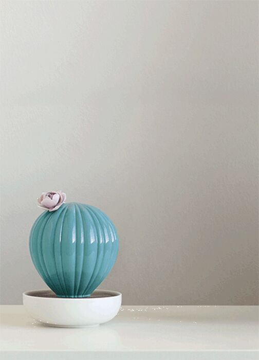 Декоративный цветок "Кактус с розовым цветком" Lladro