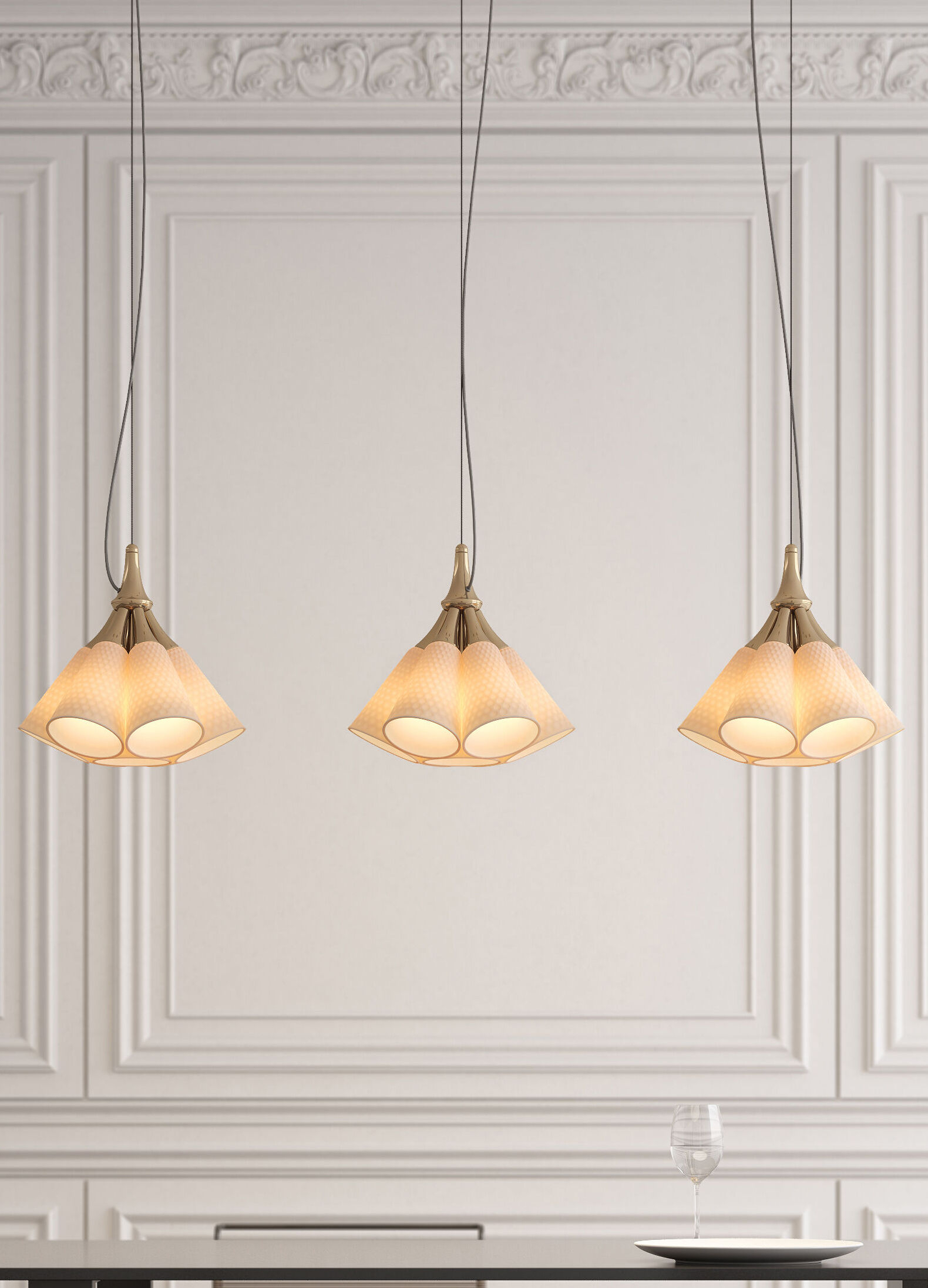 Лампа подвесная "Jamz Hanging Lamp. Gold" Lladro