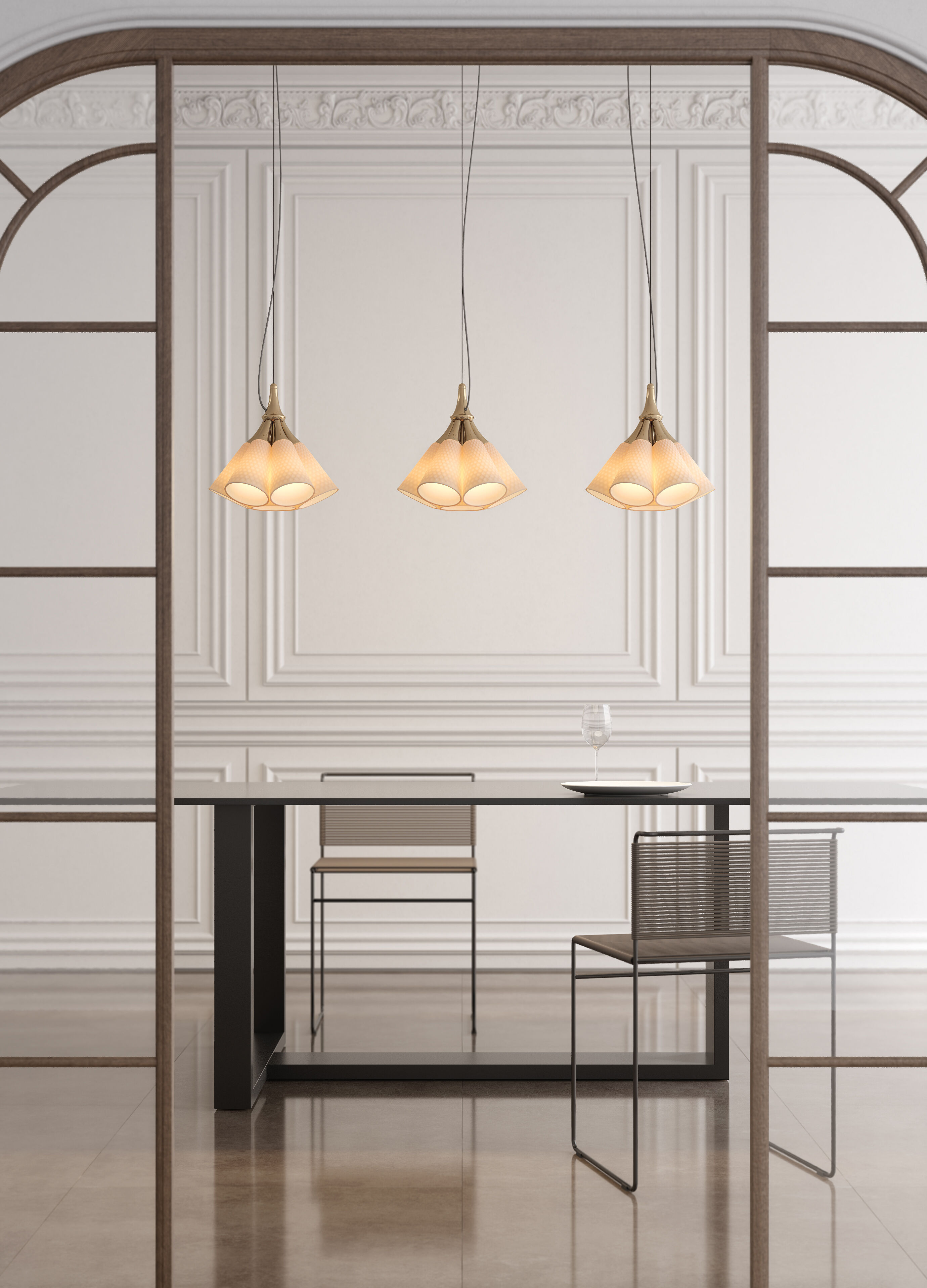 Лампа подвесная "Jamz Hanging Lamp. Gold" Lladro