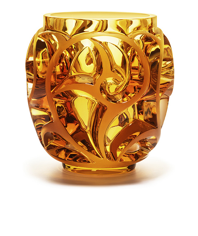 Ваза для цветов золотая "Tourbillons" Lalique