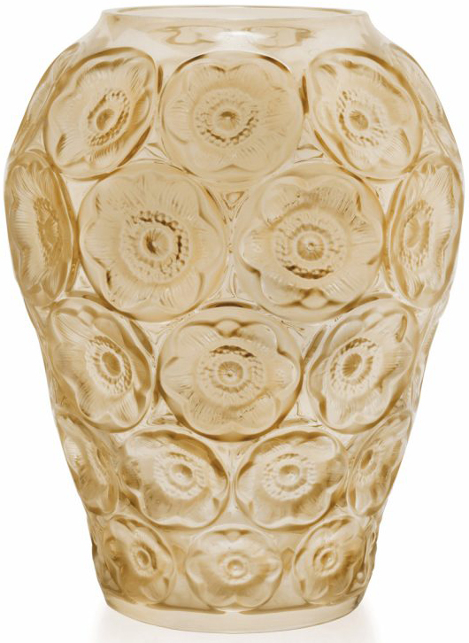 Ваза для цветов золотая "Anemones" Lalique
