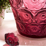 Ваза для цветов фуксия "Anemones" Lalique