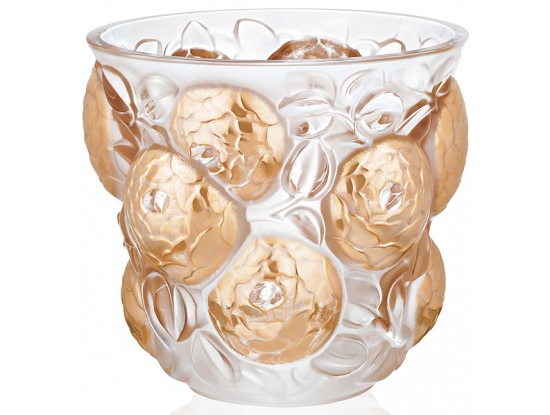 Ваза для цветов золотая "Oran" Lalique