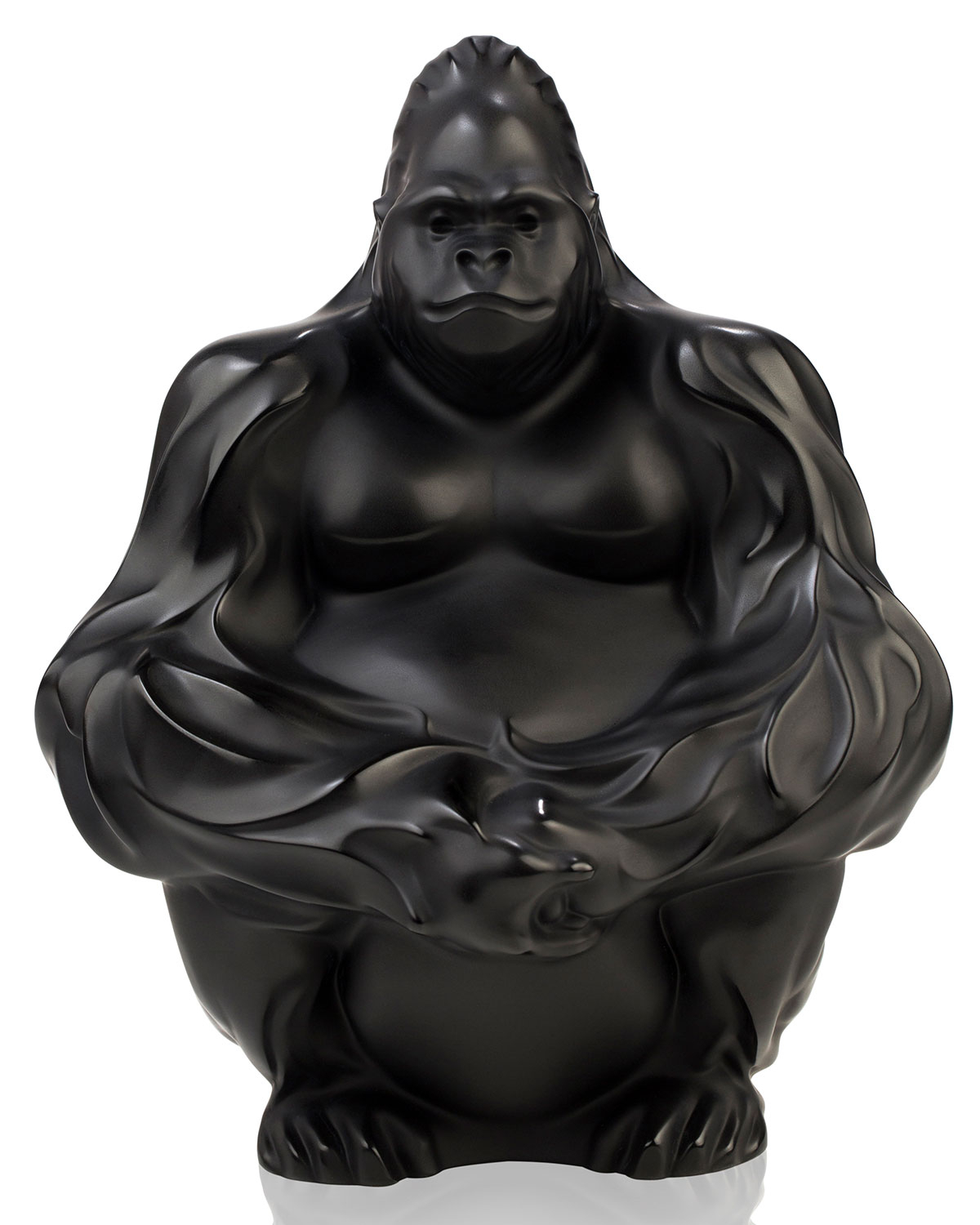 Статуэтка "Горилла" чёрная Lalique