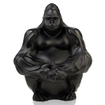 Статуэтка "Горилла" чёрная Lalique