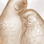 Статуэтка "Два попугая" золотая Lalique