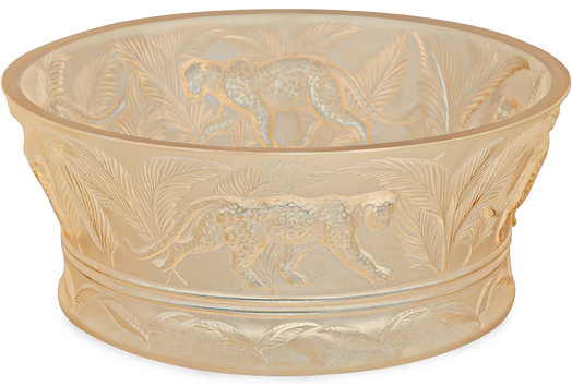 Ваза для фруктов "Jungle" золотая Lalique