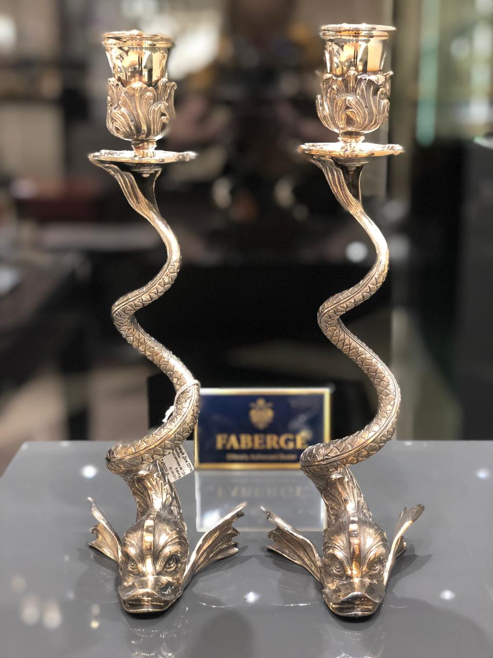 Подсвечники "Dolphin" FABERGE