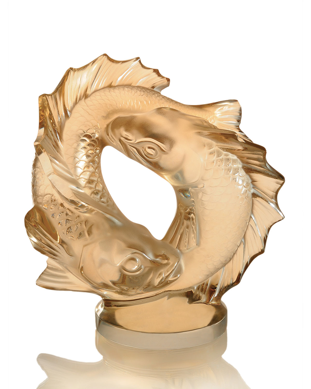 Статуэтка "Две рыбки" золотые Lalique