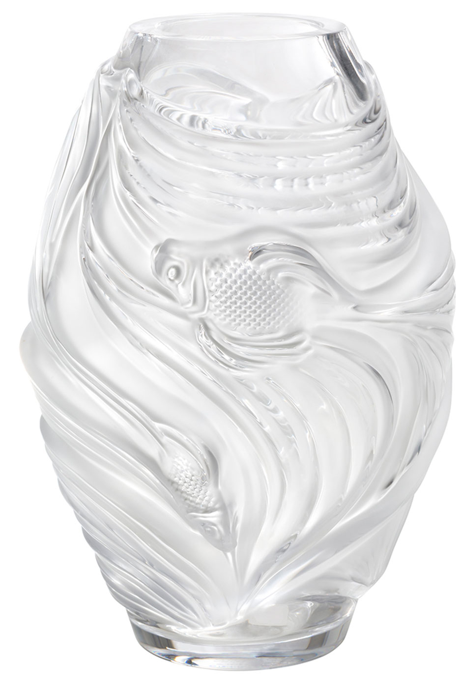 Ваза для цветов прозрачная "Poissons Combattants" Lalique