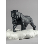 Статуэтка "Черная пантера с детенышем" Lladro