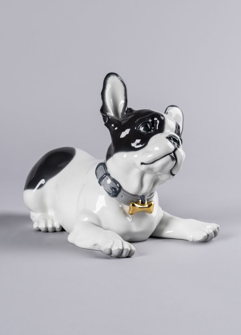 Статуэтка "Французский бульдог с макарунами" Lladro