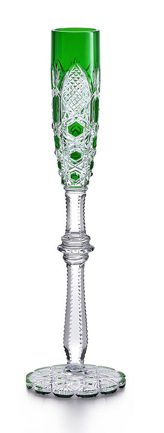 Бокал для шампанского зелёный №4 "Tsar" Baccarat