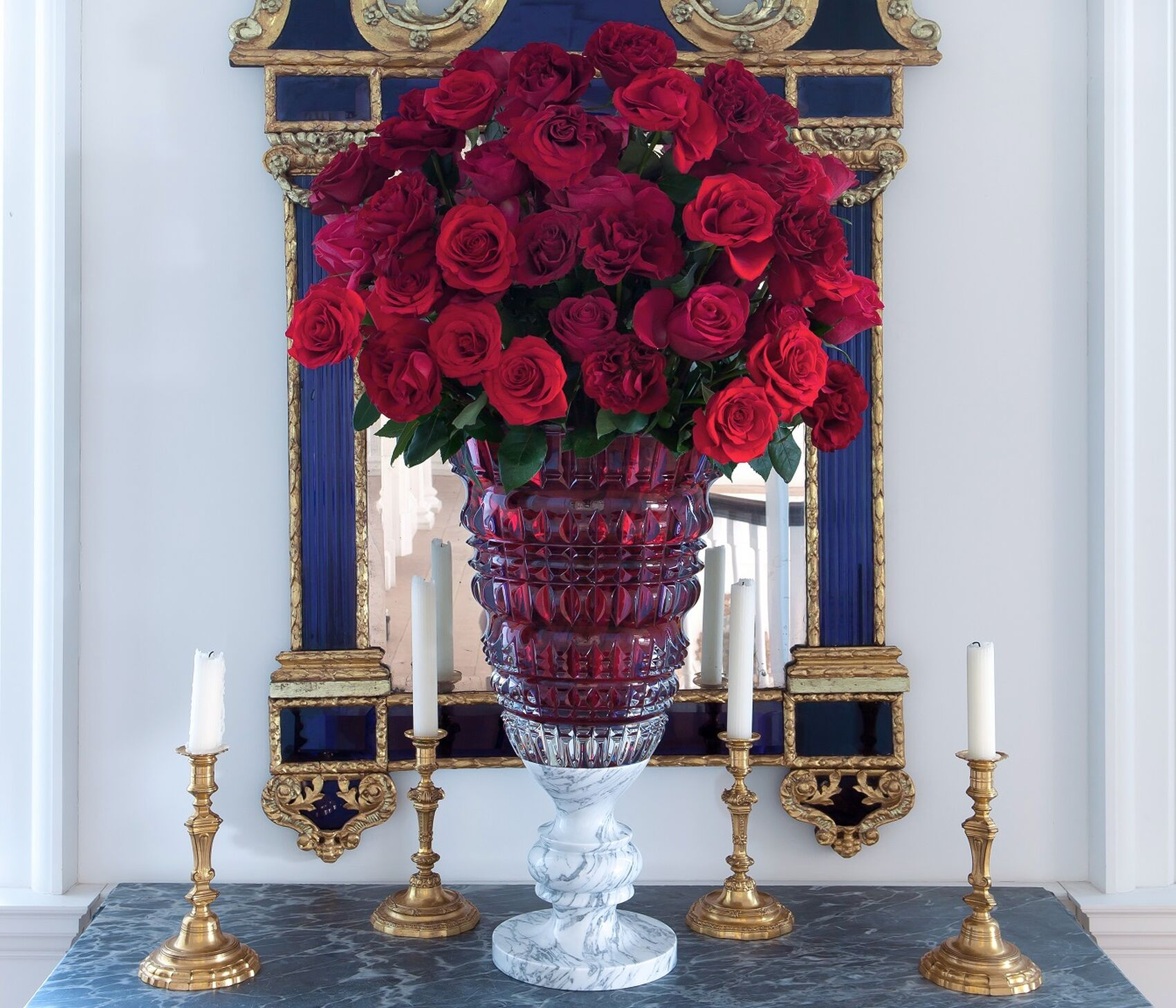 Ваза для цветов красная "New Antique" Baccarat