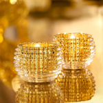 Набор из 2-х подсвечников золотой «Eye» Baccarat