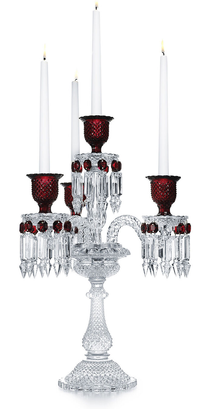 Подсвечник на 4 свечи красный "Zenith" Baccarat