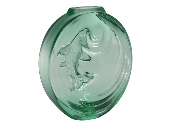 Ваза для цветов зелёный "Carpe Koi bud" Lalique