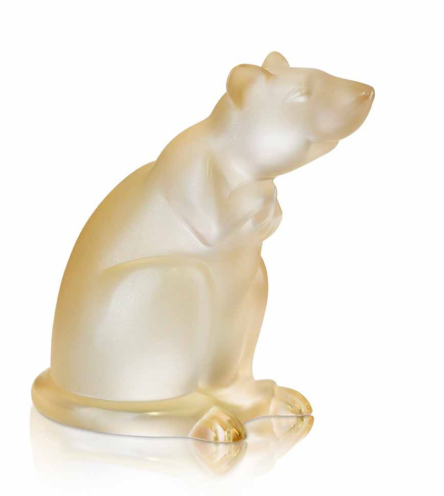 Статуэтка "Крыса" золотая Lalique