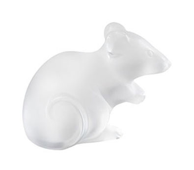 Статуэтка "Мышь" белая Lalique