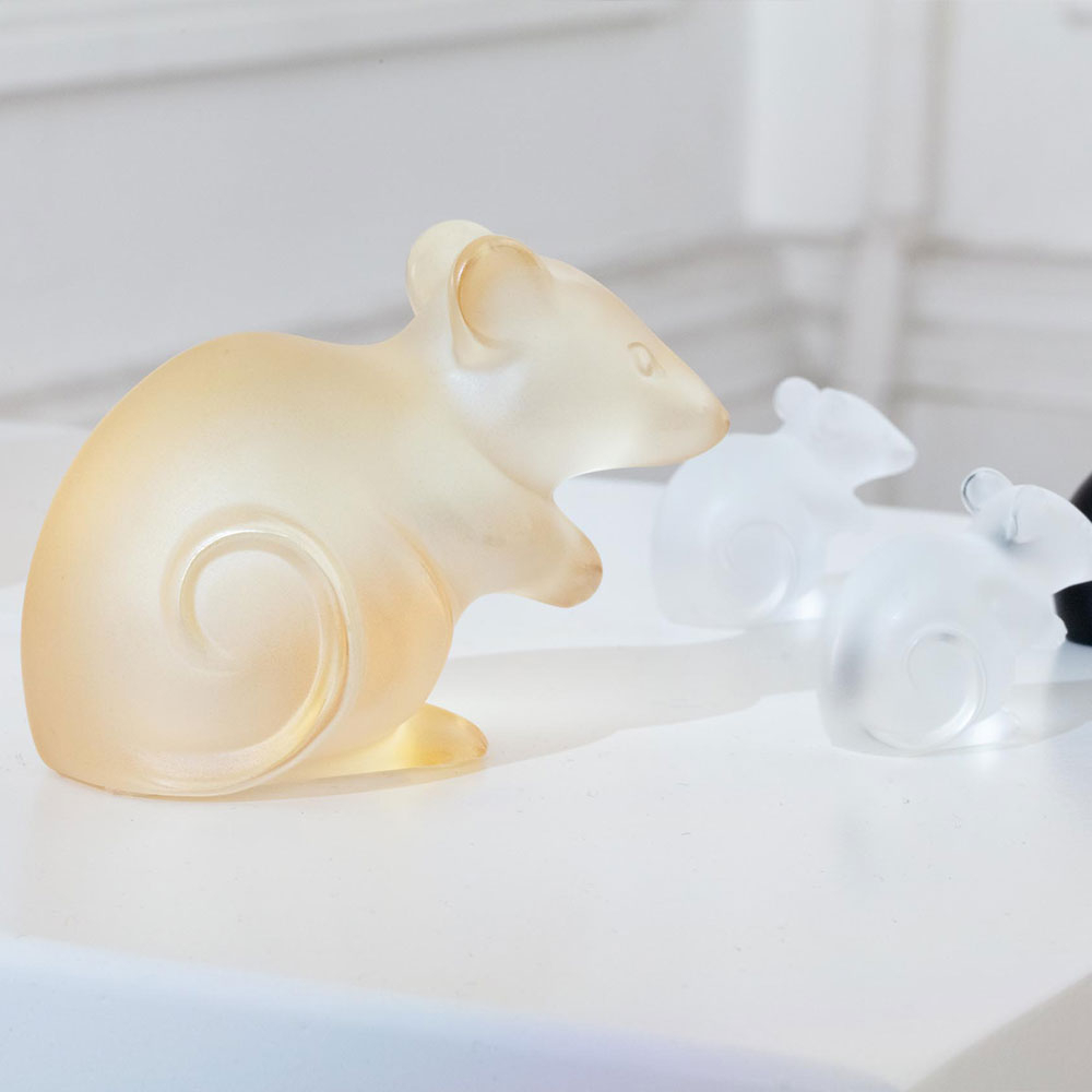 Статуэтка "Крыса" золотая Lalique