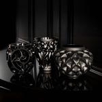 Ваза для цветов чёрная (малая) "Tourbillons" Lalique