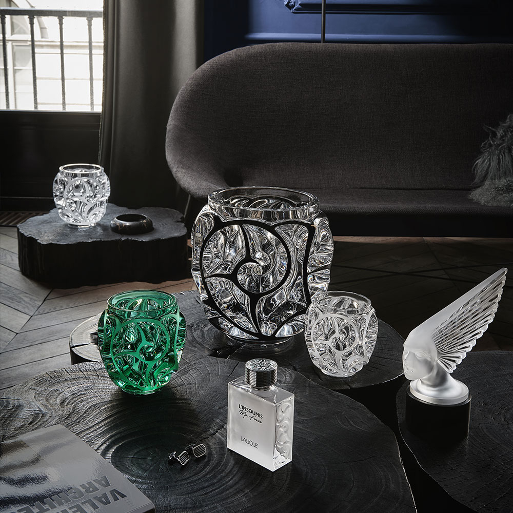 Ваза для цветов прозрачная (малая) "Tourbillons" Lalique