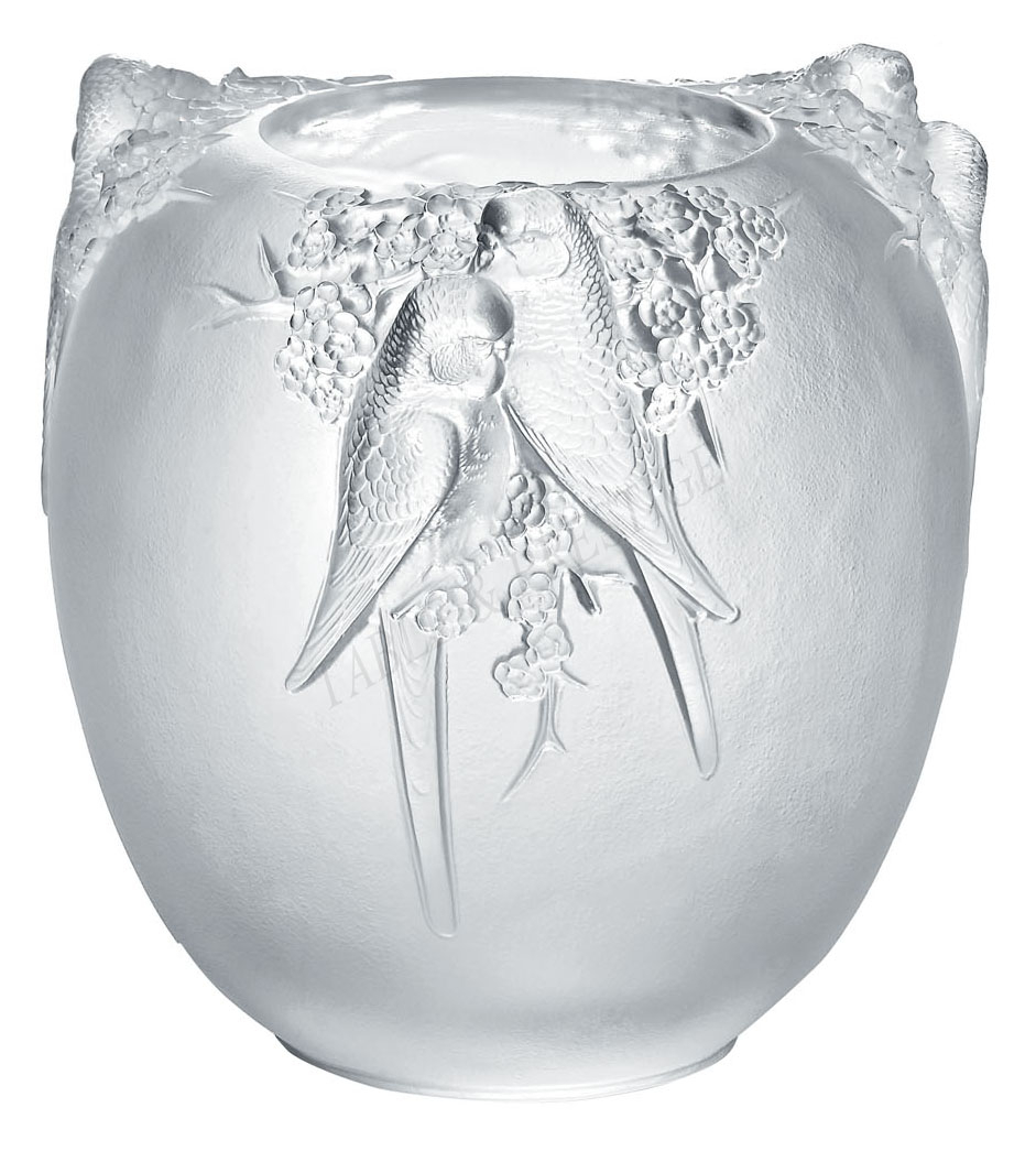 Ваза для цветов "Perruches" Lalique
