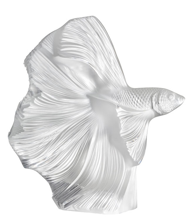 Статуэтка прозрачная "Бойцовая рыбка" Lalique