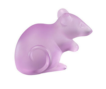 Статуэтка "Мышь" розовая Lalique