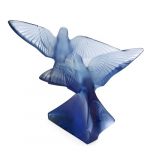 Статуэтка "Две ласточки" синяя Lalique