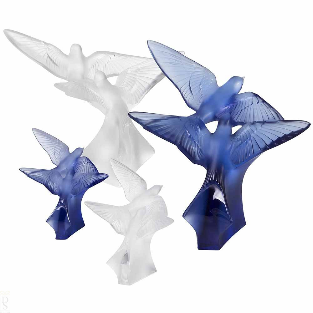 Статуэтка "Две ласточки" прозрачная Lalique