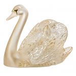 Статуэтка "Лебедь" с головой вверх золотой Lalique